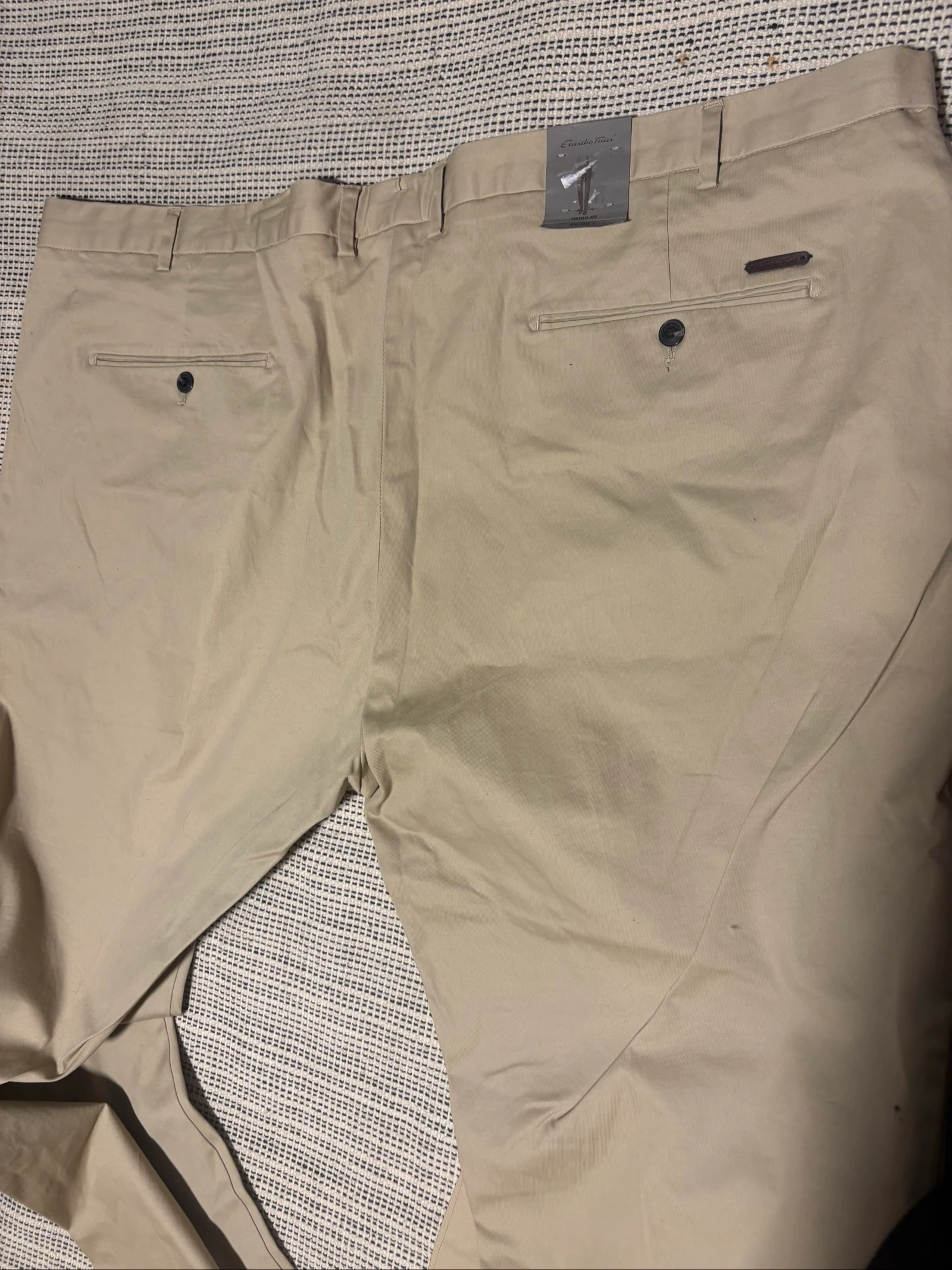 Pantalón chino beige Emidio Tucci El Corte Inglés t66 regular fit beige trousers chino – photo 8